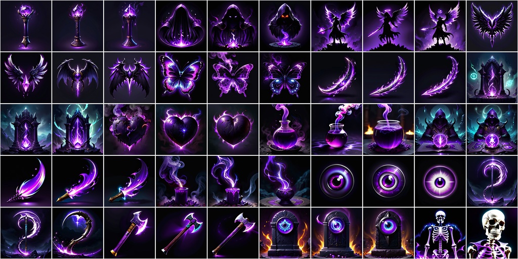 RPGアイコン素材セット(魔法・スキル1)