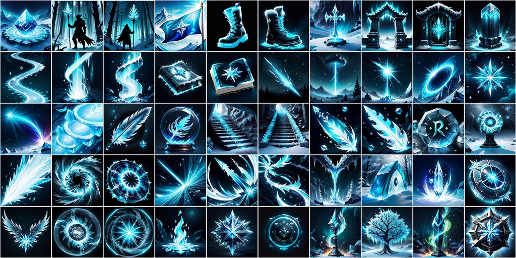 RPGアイコン素材セット(魔法・スキル1)