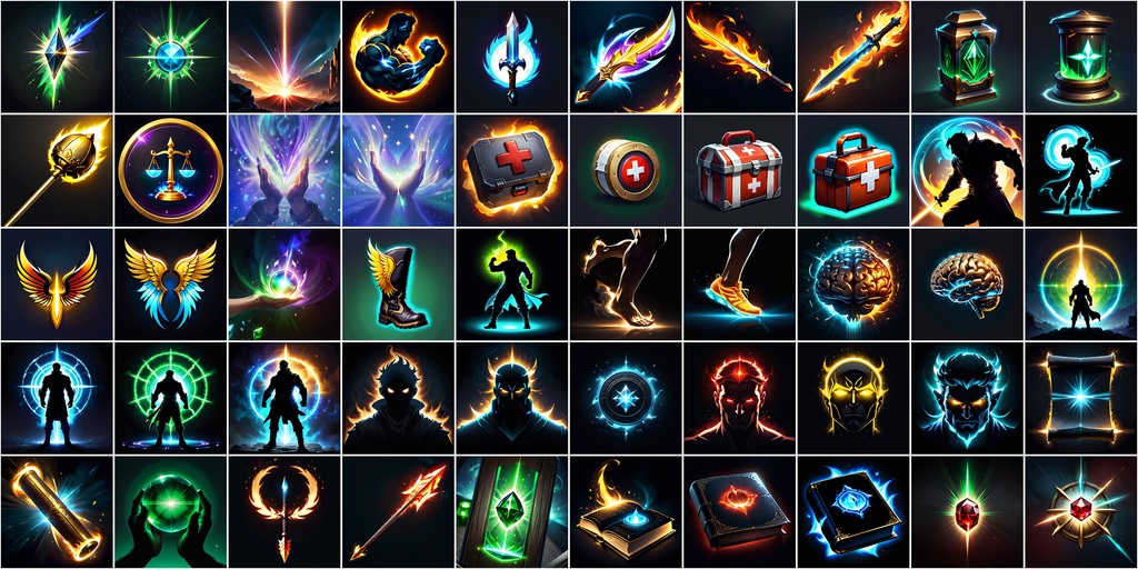 RPGアイコン素材セット(魔法・スキル1)