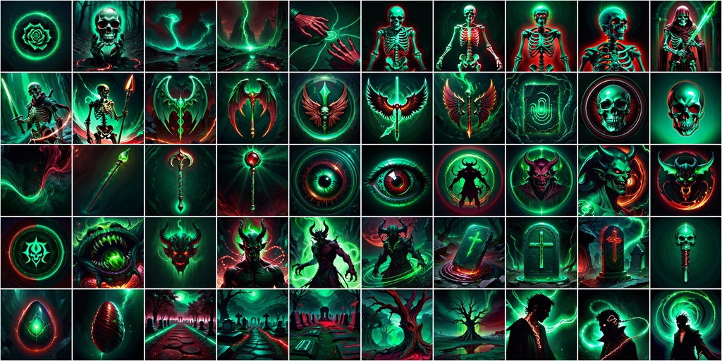 RPGアイコン素材セット(魔法・スキル1)