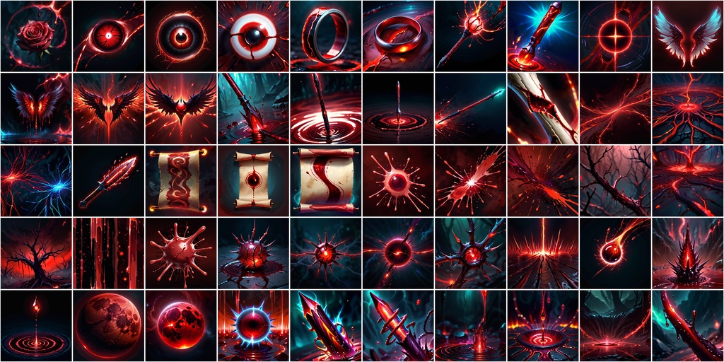 RPGアイコン素材セット(魔法・スキル1)