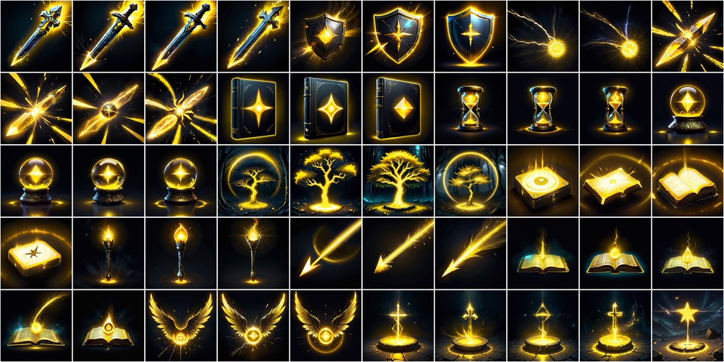 RPGアイコン素材セット(魔法・スキル1)