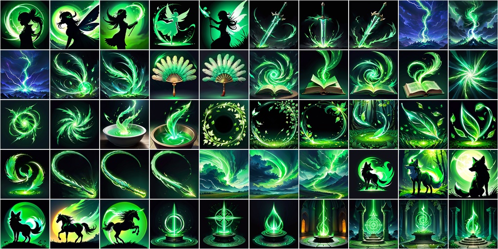 RPGアイコン素材セット(魔法・スキル1)