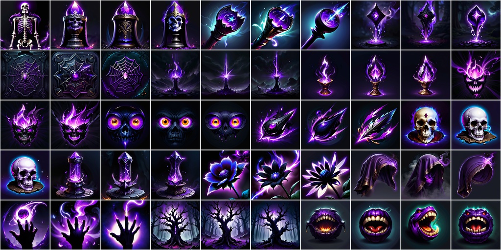 RPGアイコン素材セット(魔法・スキル1)