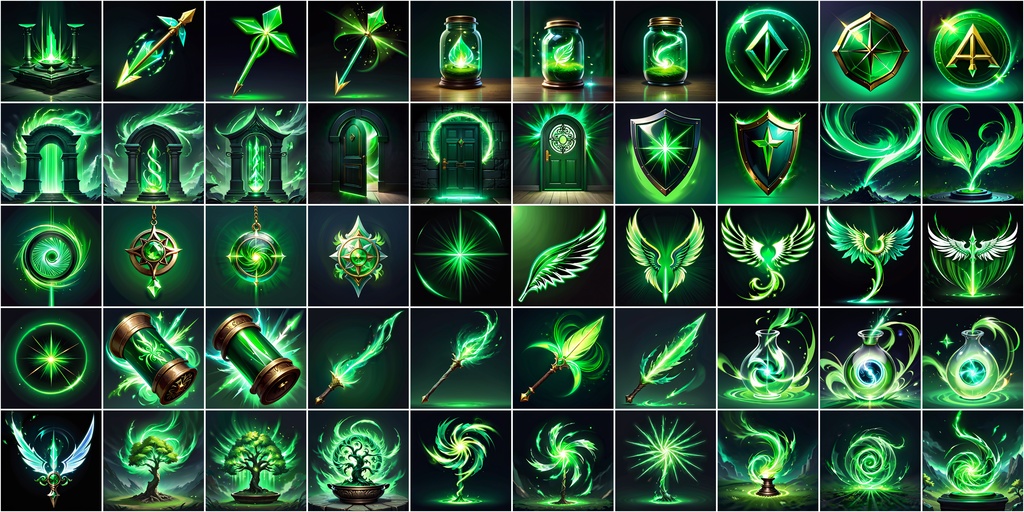 RPGアイコン素材セット(魔法・スキル1)