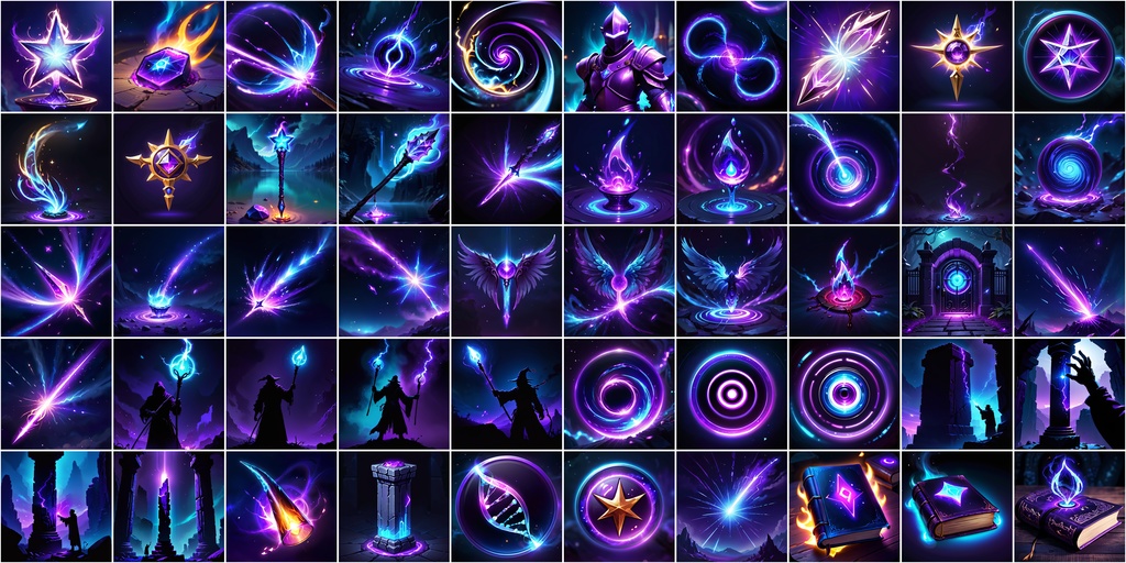 RPGアイコン素材セット(魔法・スキル1)