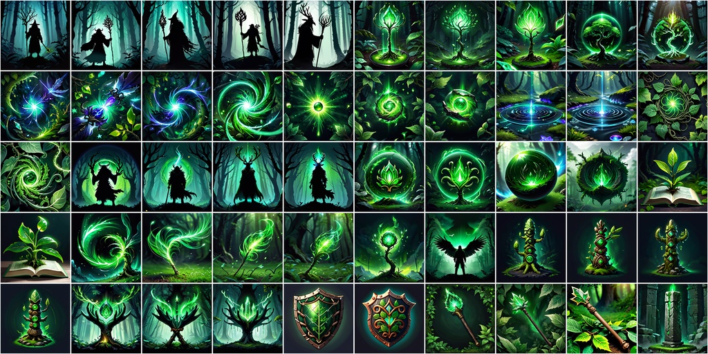 RPGアイコン素材セット(魔法・スキル1)