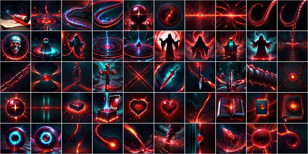 RPGアイコン素材セット(魔法・スキル1)