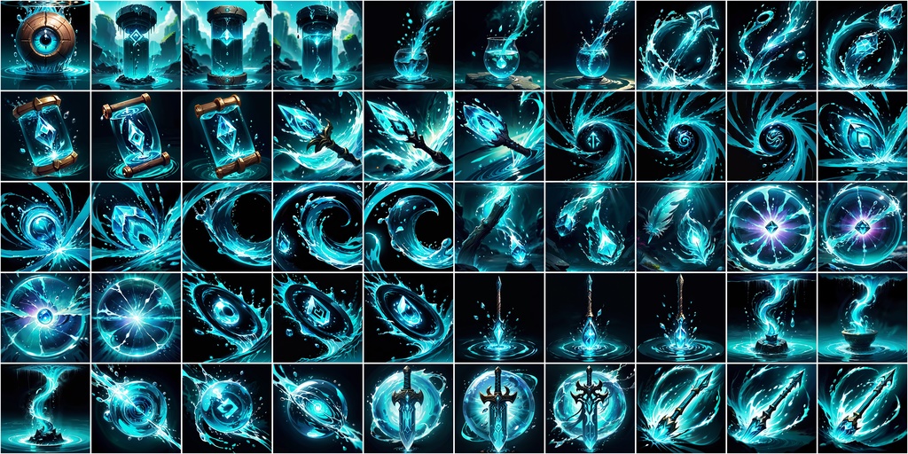 RPGアイコン素材セット(魔法・スキル1)