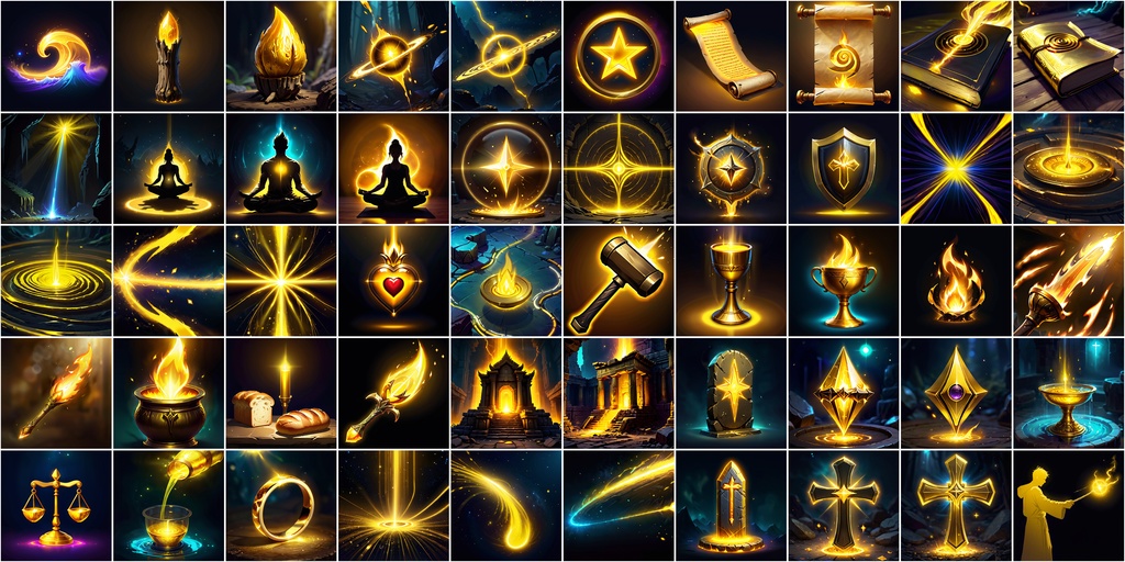 RPGアイコン素材セット(魔法・スキル2)