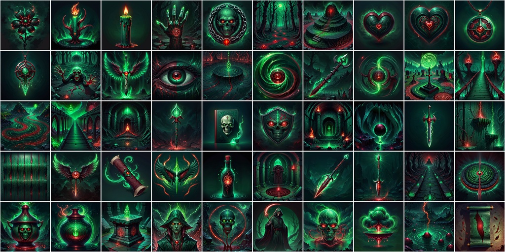 RPGアイコン素材セット(魔法・スキル2)