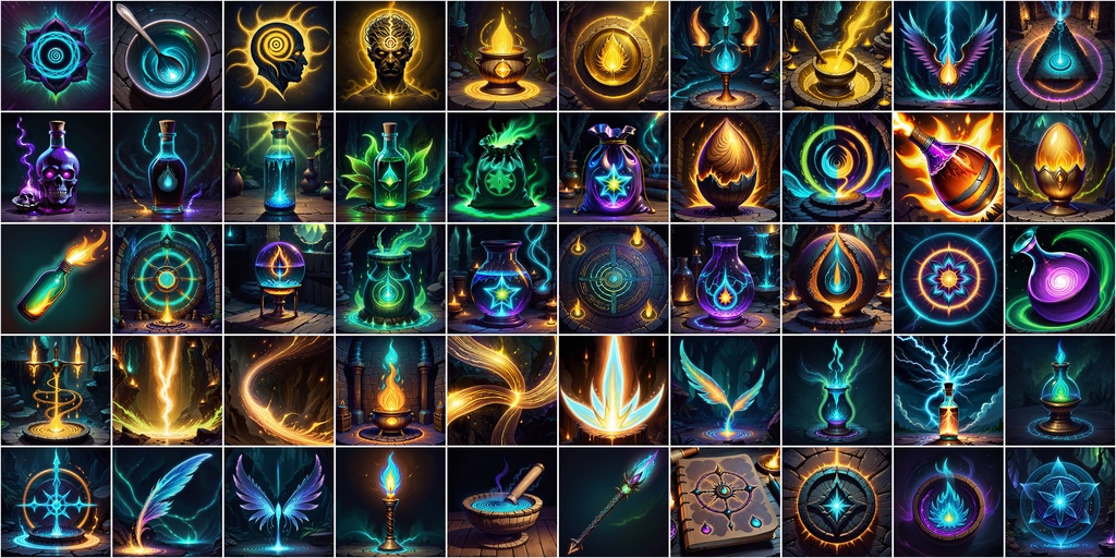 RPGアイコン素材セット(魔法・スキル2)