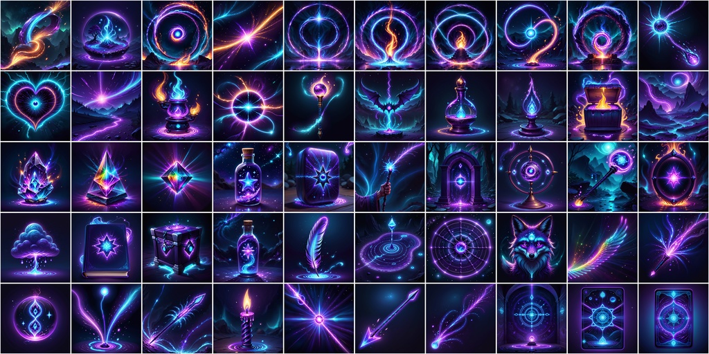 RPGアイコン素材セット(魔法・スキル2)