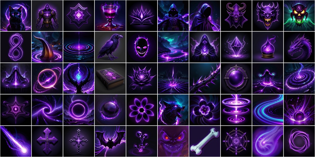 RPGアイコン素材セット(魔法・スキル2)