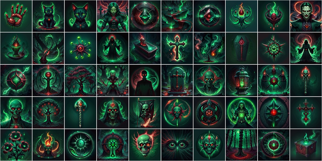 RPGアイコン素材セット(魔法・スキル2)