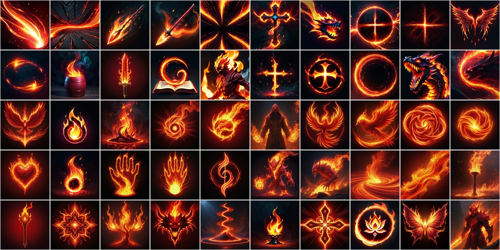 RPGアイコン素材セット(魔法・スキル2)