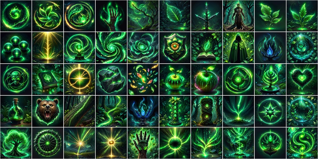 写実RPGアイコン素材セット(魔法・スキル1)