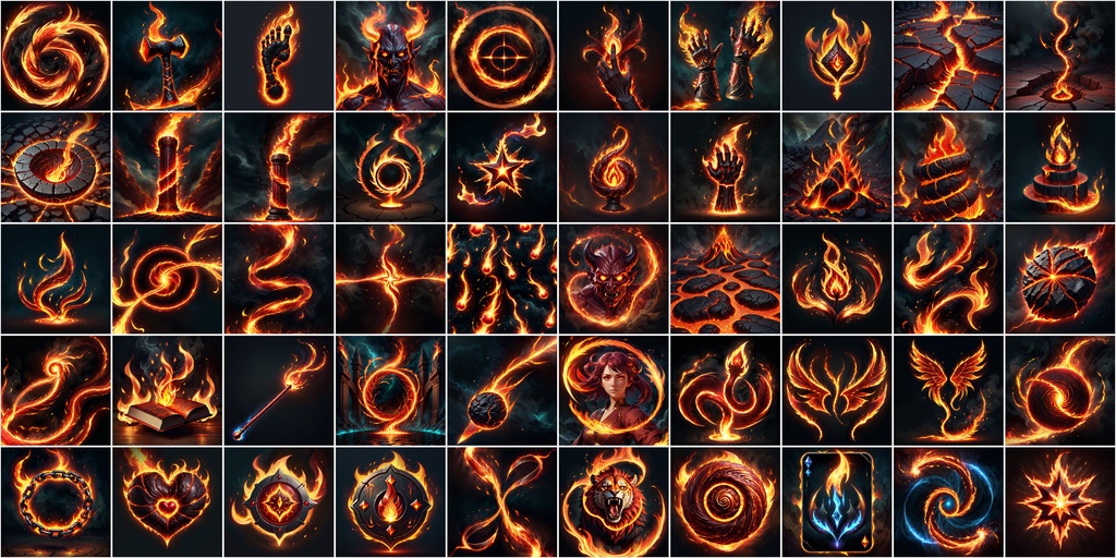 写実RPGアイコン素材セット(魔法・スキル1)