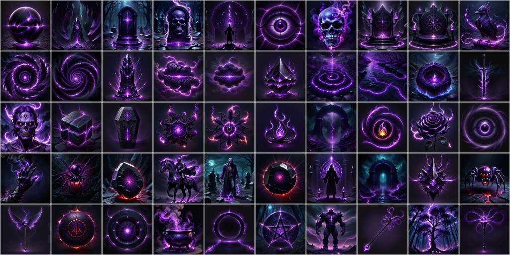 写実RPGアイコン素材セット(魔法・スキル1)