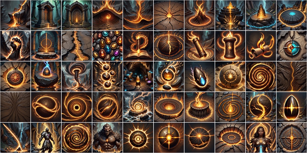 写実RPGアイコン素材セット(魔法・スキル1)