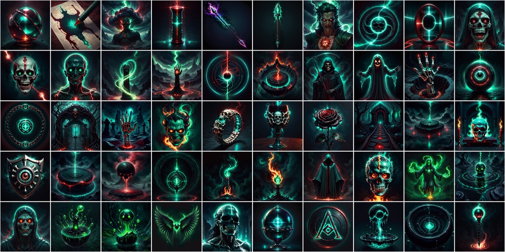 写実RPGアイコン素材セット(魔法・スキル1)