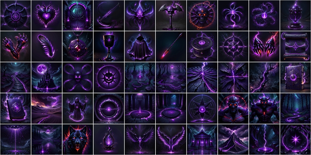 写実RPGアイコン素材セット(魔法・スキル1)