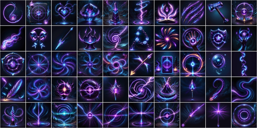 写実RPGアイコン素材セット(魔法・スキル1)