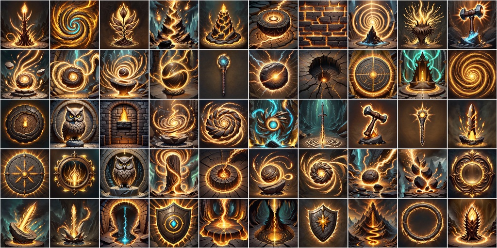 写実RPGアイコン素材セット(魔法・スキル2)