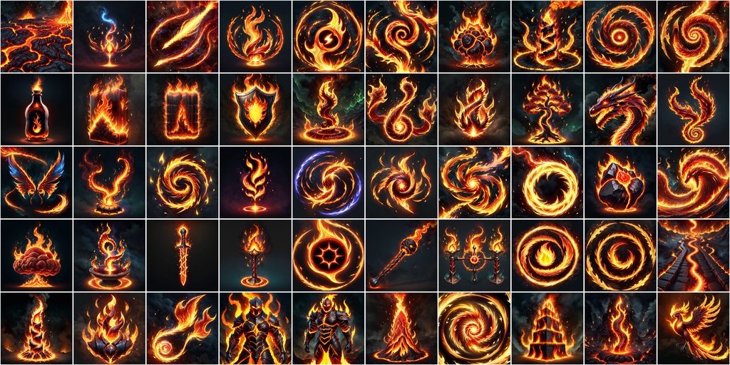 写実RPGアイコン素材セット(魔法・スキル2)