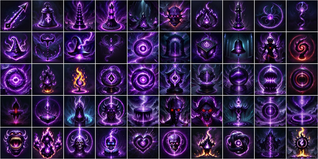 写実RPGアイコン素材セット(魔法・スキル2)