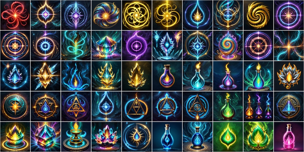 写実RPGアイコン素材セット(魔法・スキル2)