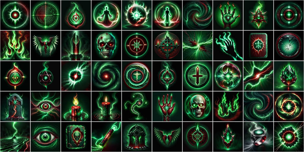 写実RPGアイコン素材セット(魔法・スキル3)