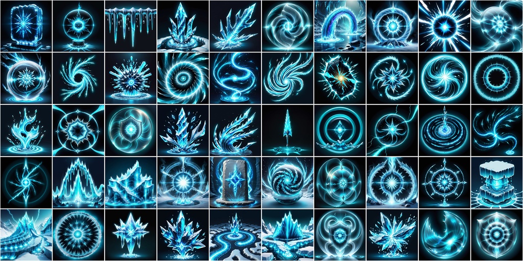 写実RPGアイコン素材セット(魔法・スキル3)