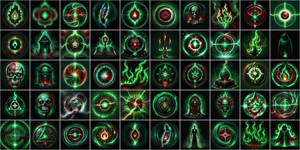 写実RPGアイコン素材セット(魔法・スキル3)