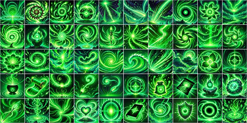 漫画風RPGアイコン素材セット(魔法・スキル1)