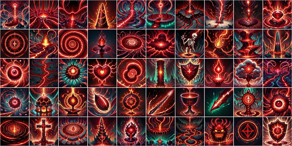 漫画風RPGアイコン素材セット(魔法・スキル1)