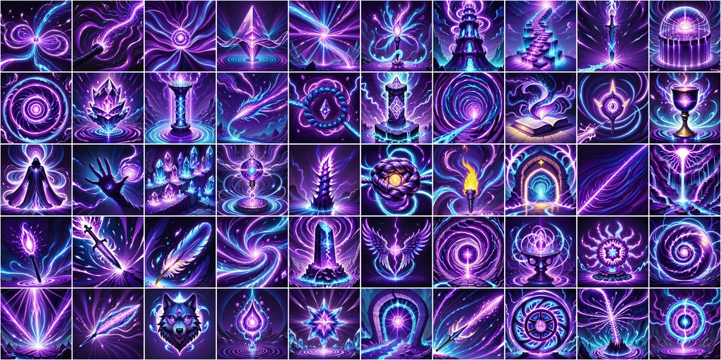 漫画風RPGアイコン素材セット(魔法・スキル1)