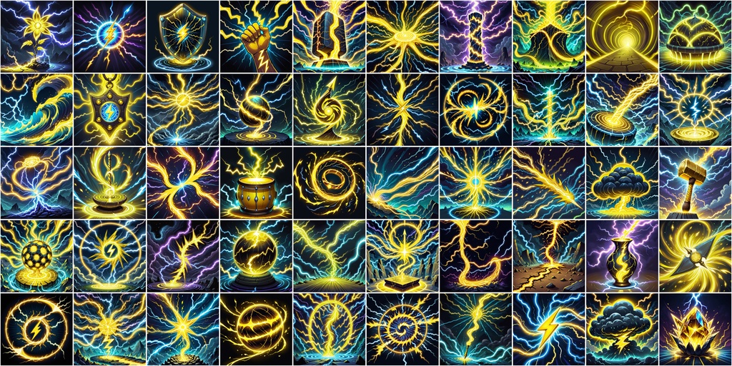 漫画風RPGアイコン素材セット(魔法・スキル1)