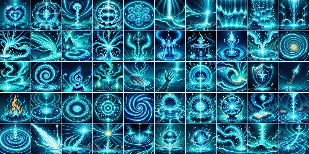 漫画風RPGアイコン素材セット(魔法・スキル1)