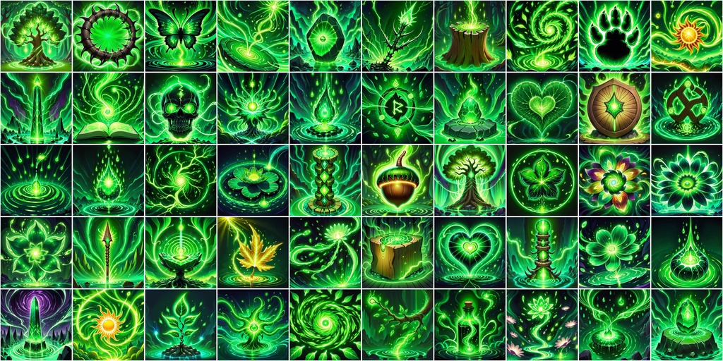 漫画風RPGアイコン素材セット(魔法・スキル1)