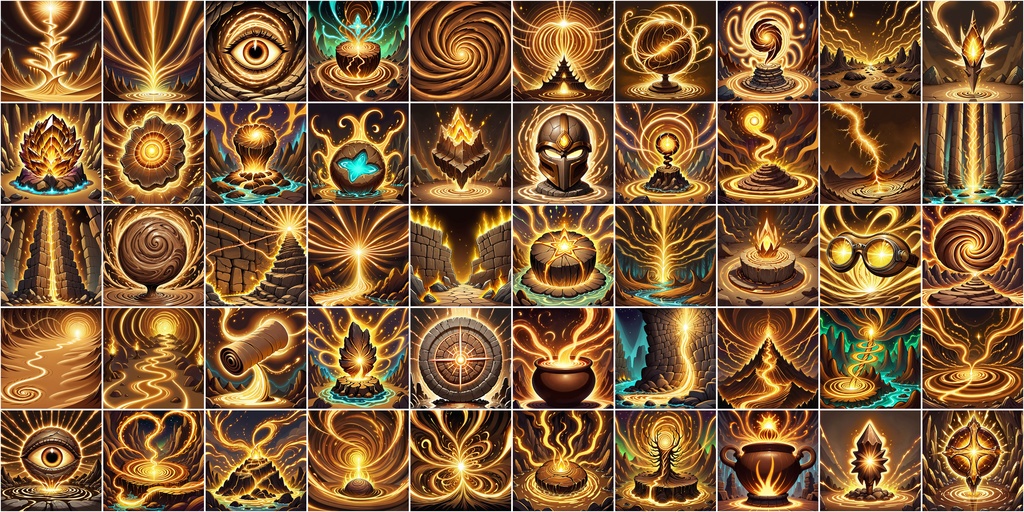 漫画風RPGアイコン素材セット(魔法・スキル1)