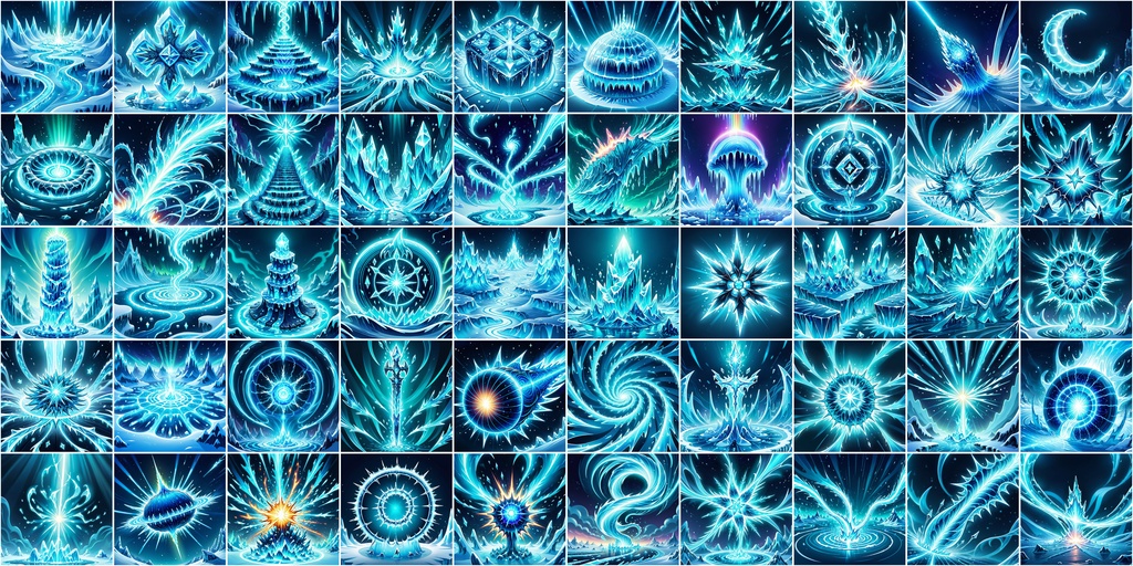 漫画風RPGアイコン素材セット(魔法・スキル1)