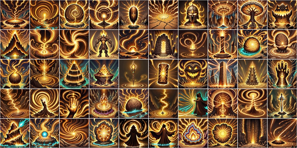 漫画風RPGアイコン素材セット(魔法・スキル1)