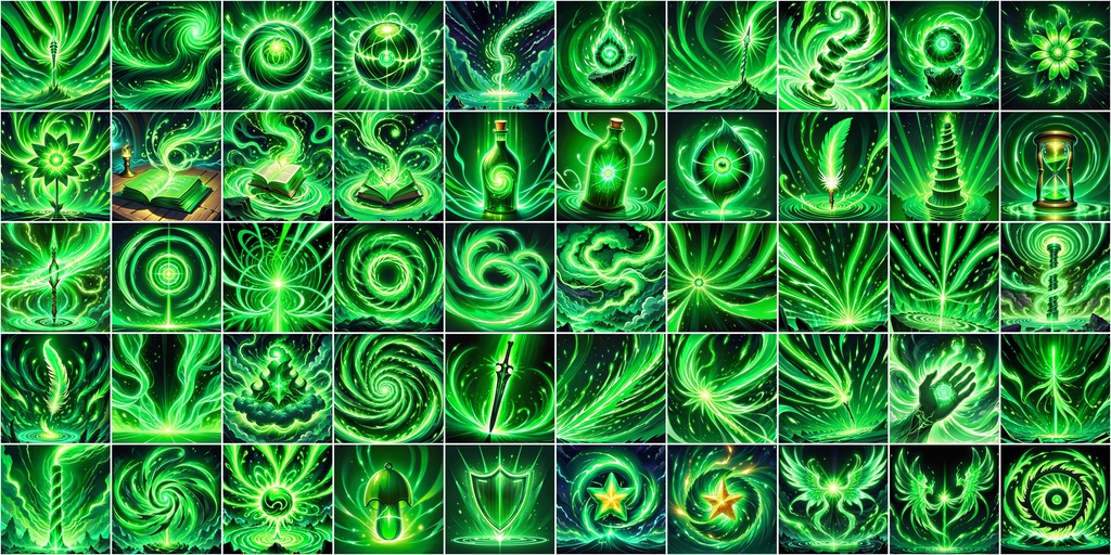 漫画風RPGアイコン素材セット(魔法・スキル1)