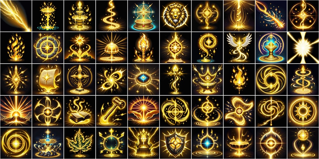 漫画風RPGアイコン素材セット(魔法・スキル2)