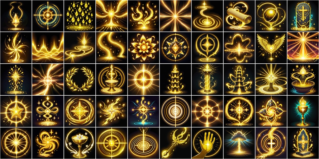 漫画風RPGアイコン素材セット(魔法・スキル2)