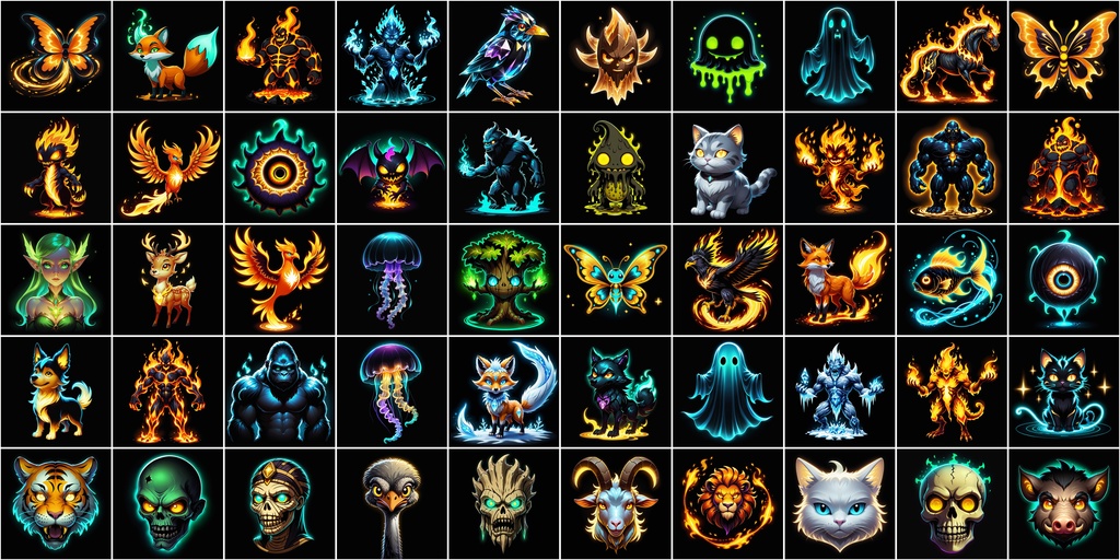 漫画風RPGアイコン素材セット(魔法・スキル2)