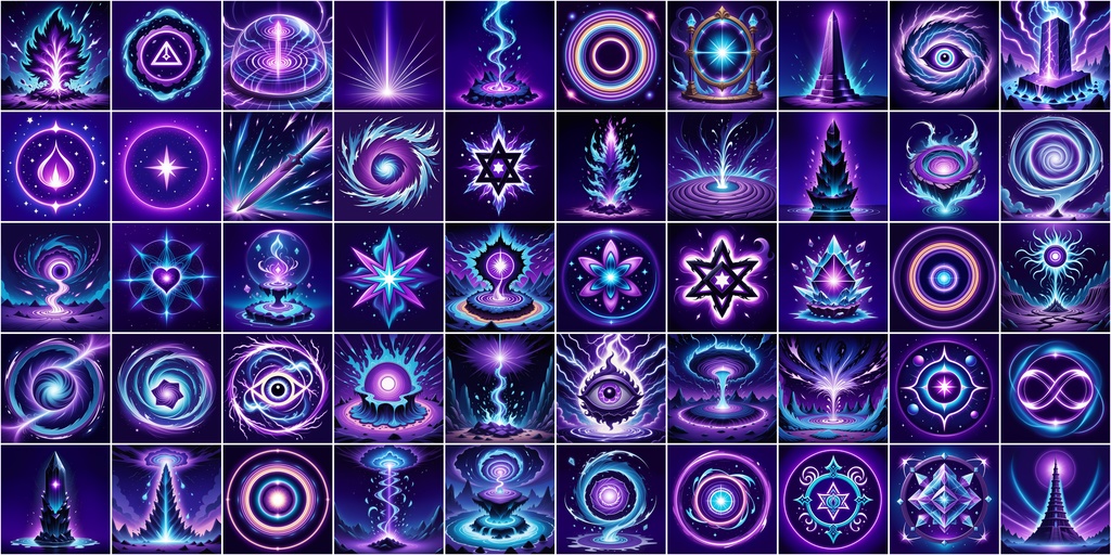 漫画風RPGアイコン素材セット(魔法・スキル3)