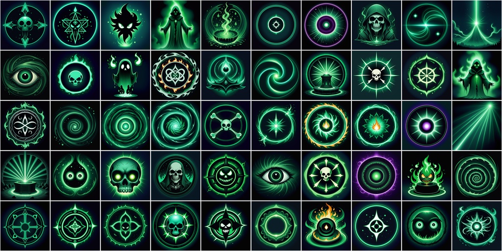 漫画風RPGアイコン素材セット(魔法・スキル3)