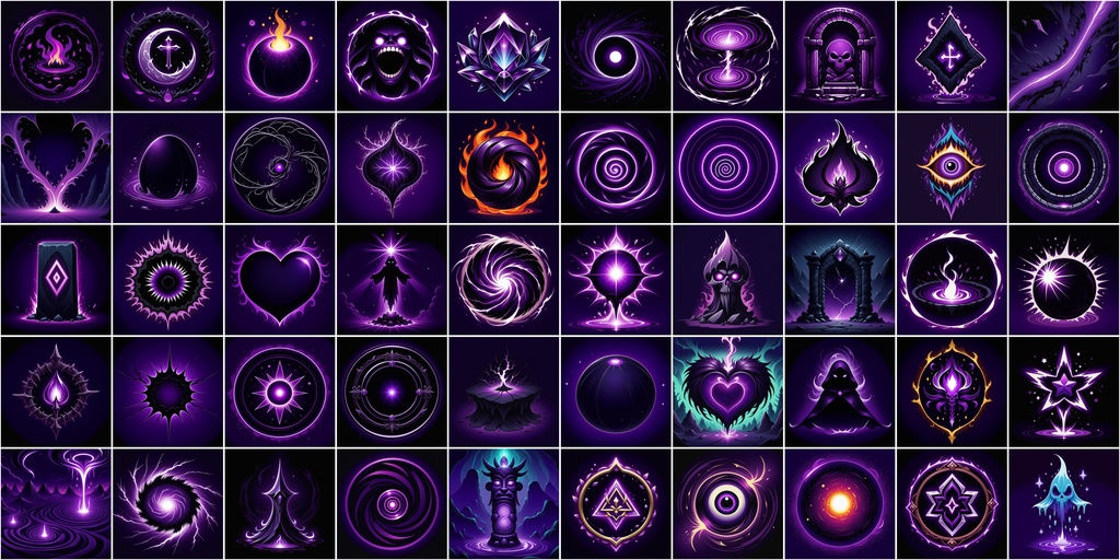 漫画風RPGアイコン素材セット(魔法・スキル3)